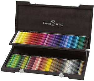 POLYCHROMOS KLEURPOTLODEN HOUTEN KIST SET - 120 STUKS