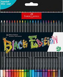 BLACK EDITION KLEURPOTLODEN SET - 24ST