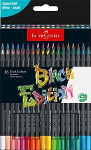 BLACK EDITION KLEURPOTLODEN SET - 36ST