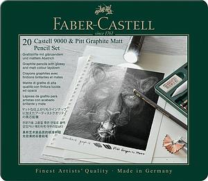 PITT GRAPHITE MAT+9000 SET - 20ST