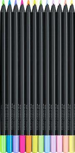 BLACK EDITION KLEURPOTLODEN SET - 12ST NEON & PASTEL