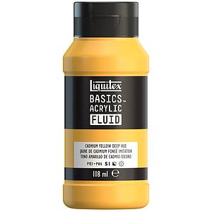 BASICS ACRYLIC FLUID TUBE 118ML - 383 CADMIUM YELLOW DEEP HUE
