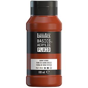 BASICS ACRYLIC FLUID TUBE 118ML - 408 BURNT SIENNA