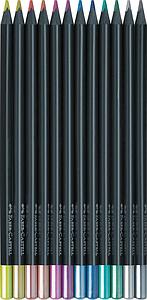 BLACK EDITION KLEURPOTLODEN SET - 12ST METALIC