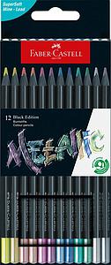 BLACK EDITION KLEURPOTLODEN SET - 12ST METALIC