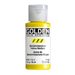 ACRYL FLUID 30ML - 2009 BENZIMIDAZOLONE YELLOW MEDIUM - S3