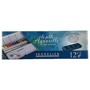 LA PETITE AQUARELLE TRAVEL METAL SET - 12 HALF PANS